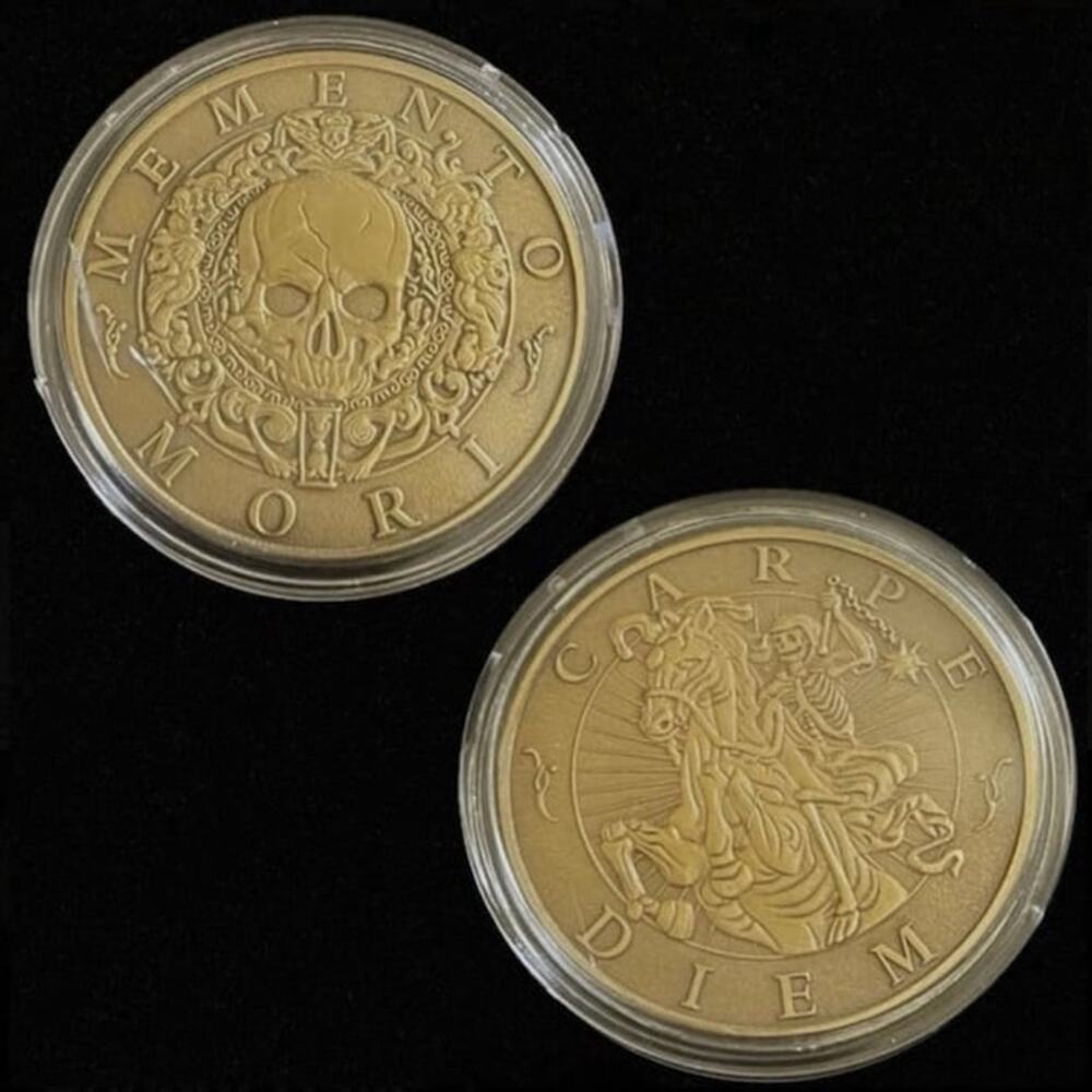 Memento Mori Carpe Diem Collectors Coin With Protective Case
